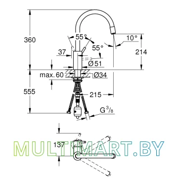 Смеситель Grohe Concetto (32663003) картинка 2